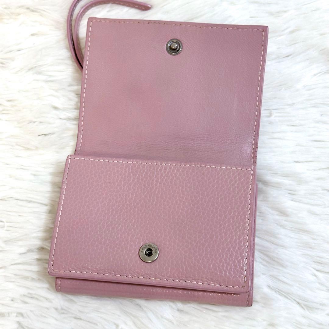 美品✨️付属品完備 バレンシアガ ネオクラシック 三つ折り財布 ピンク