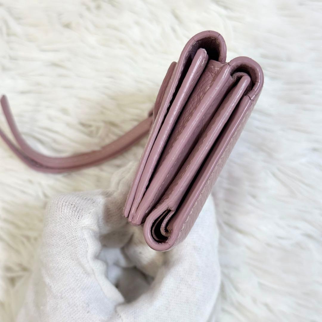 美品✨️付属品完備 バレンシアガ ネオクラシック 三つ折り財布 ピンク