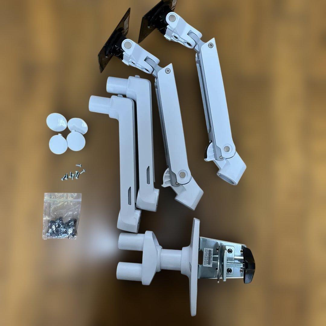 ERGOTRON　デュアルモニターアーム　ホワイト 値下げ可