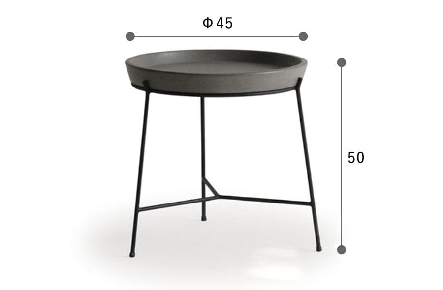 【美品】moda en casa アポロ エンドテーブル コンクリート モダン