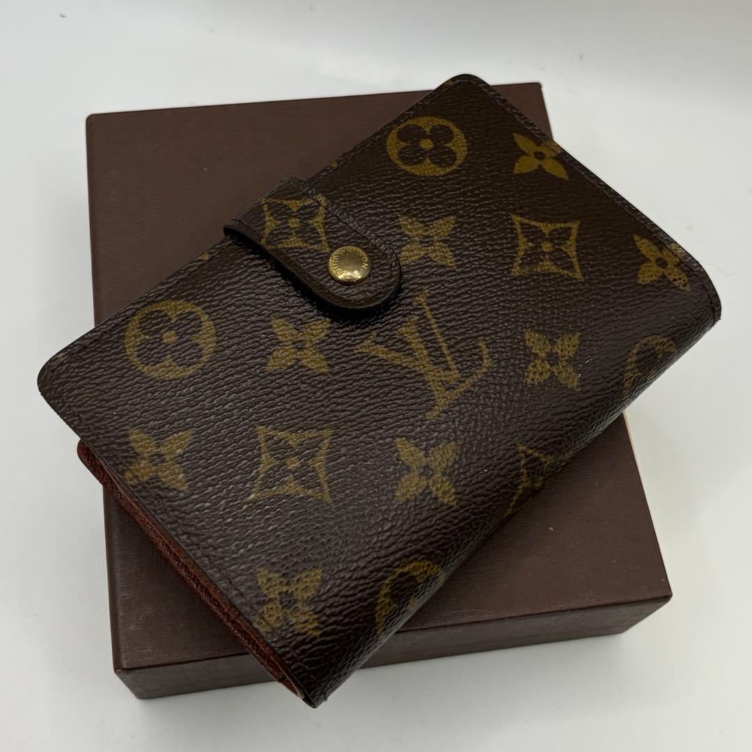 ルイヴィトン☆ポルトモネヴィエノワ 二つ折りがま口折り財布 M61663