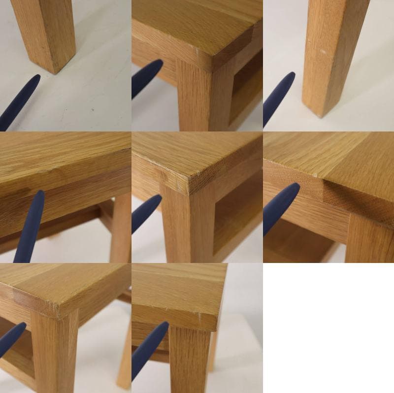 無印良品 無垢材サイドテーブルベンチ 板座・オーク材 37x37x44cm