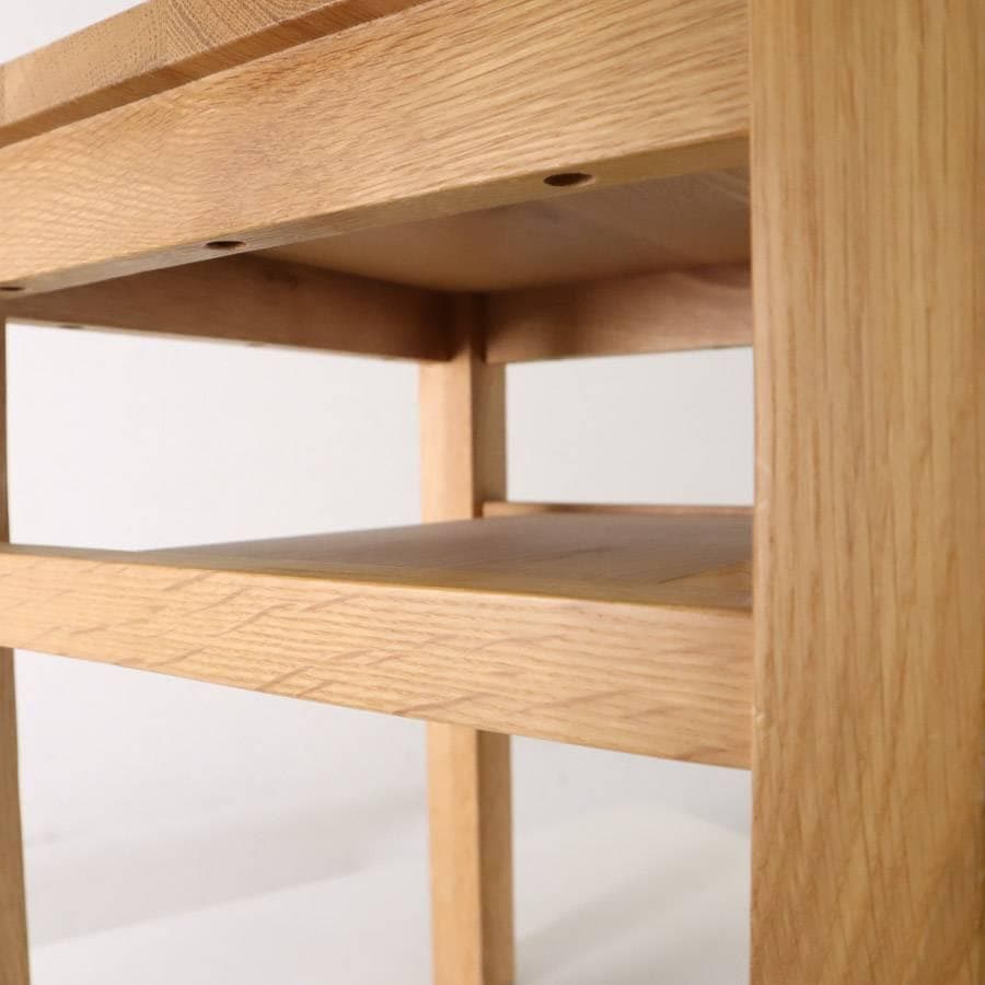 無印良品 無垢材サイドテーブルベンチ 板座・オーク材 37x37x44cm