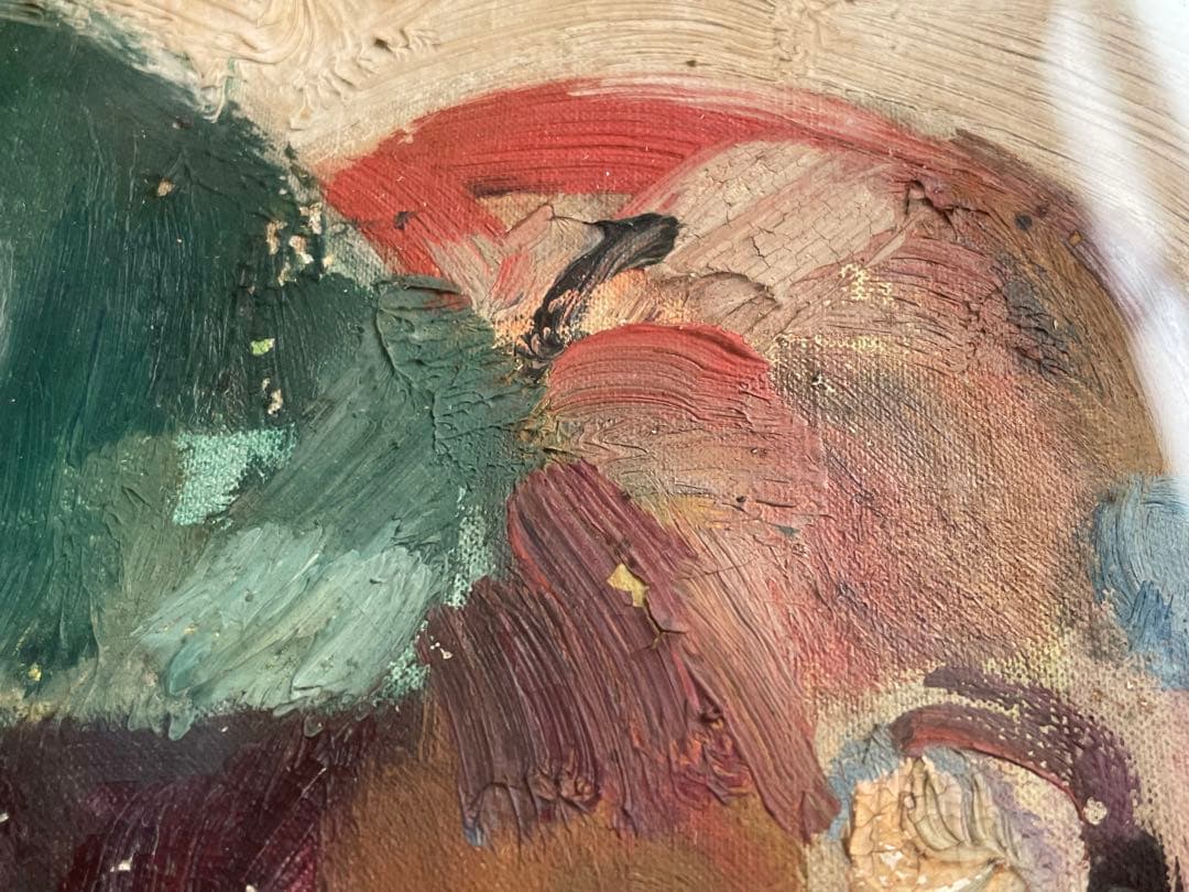 画家　加藤静児　静物　油彩画　油絵　額入　果物　フルーツ