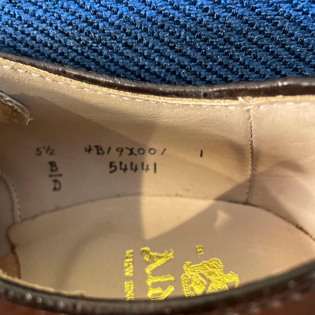 新品　オールデン　Ⅴチップ　カーフ　54441　茶　5ハーフ