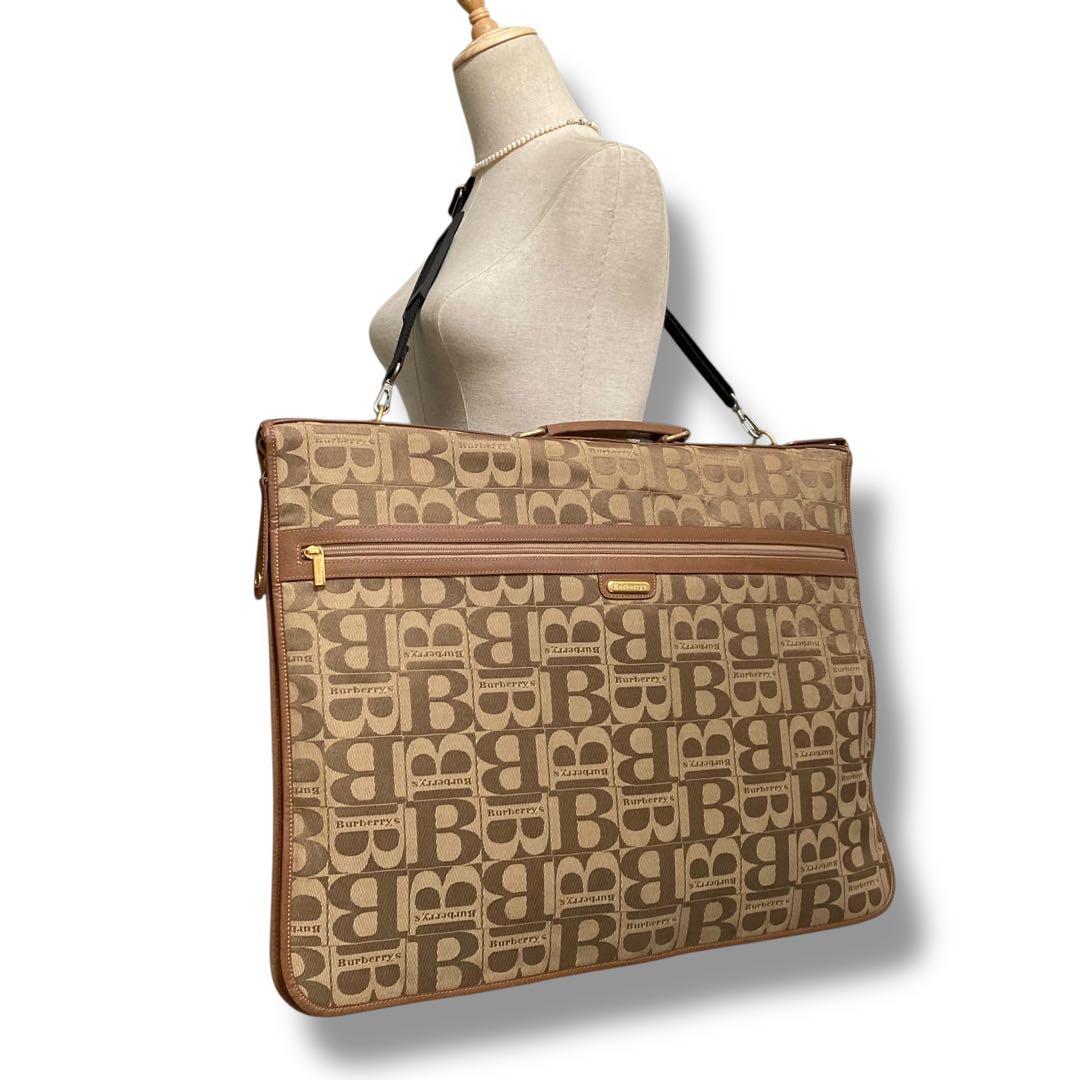 【極美品】激レア　バーバリー　ガーメントバッグ　スーツケース　ロゴ柄　入手困難品