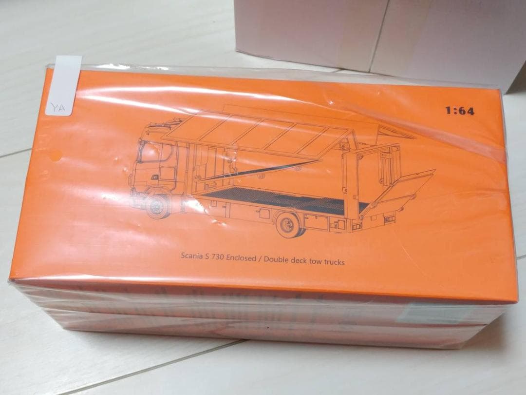 GCD 1/64 SCANIA S730 トラック ダブルデッキ レッド