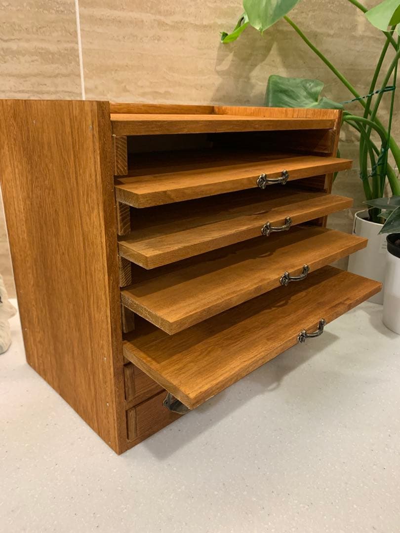 す*♬様 アンティーク風　スライド式書類ボックス　ハンドメイド