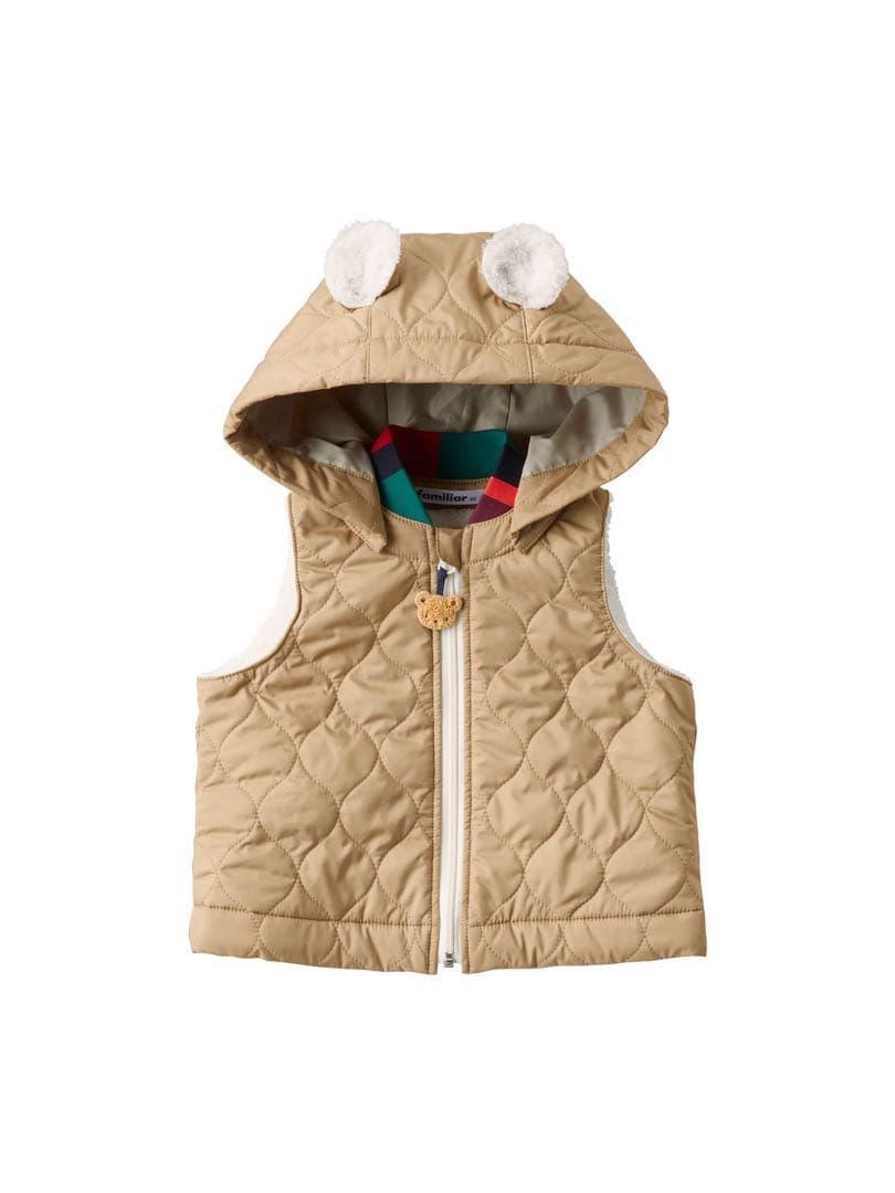 familiar キルティングベスト 90 ネイビー