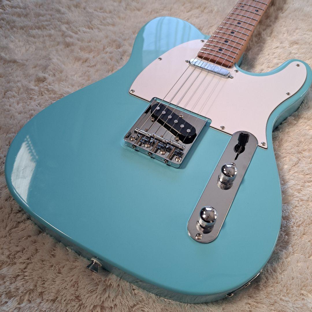 テレキャスターエレキギター　ローステッドメイプルネック ステンレス製フレット