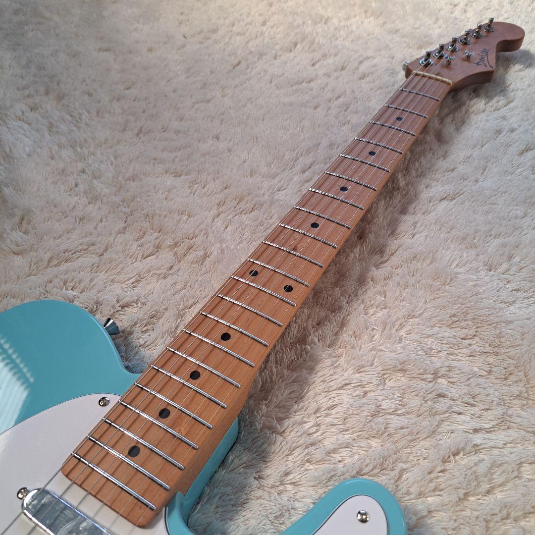 テレキャスターエレキギター　ローステッドメイプルネック ステンレス製フレット