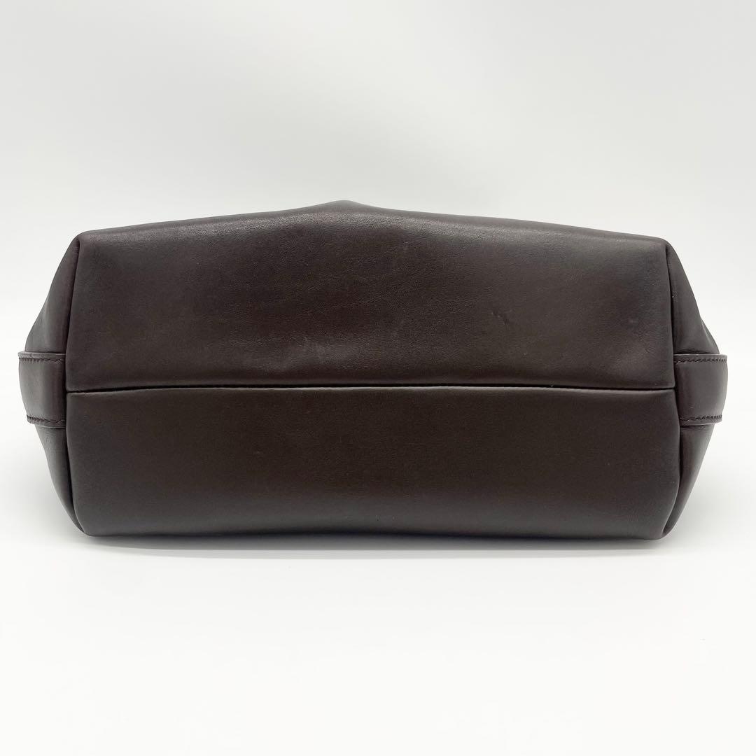 美品　HIROFU ワンショルダーバッグ　レザー　ブラウン　チャーム付