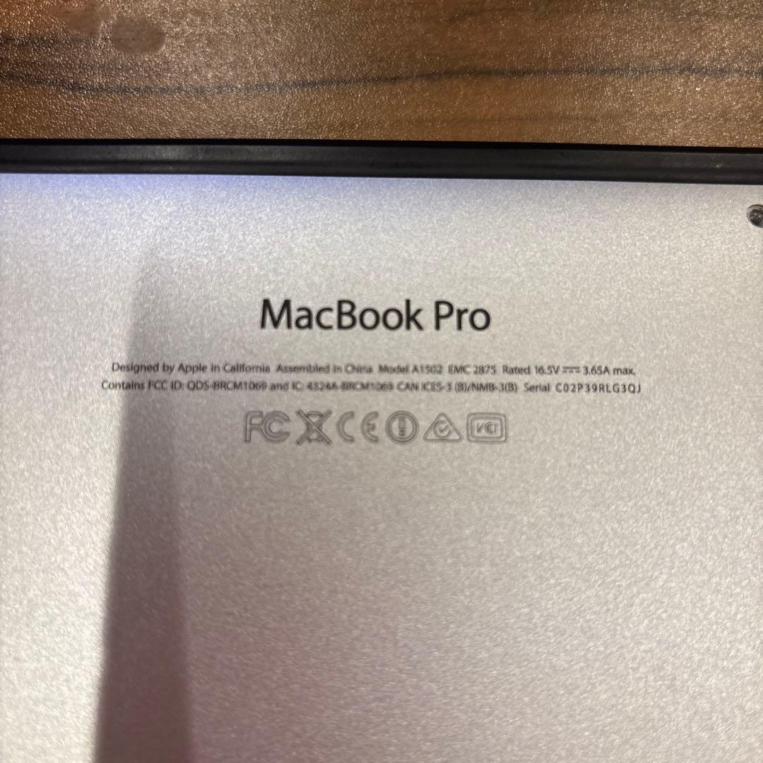 MacBook Pro 13インチ（Mid 2014）　初期化済み