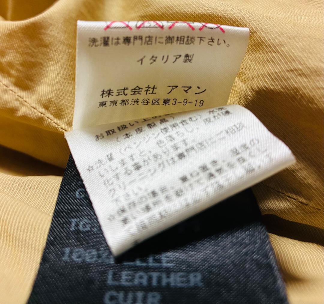 FAKTOR ファクター レザージャケット Mサイズ イタリア製 キャメル