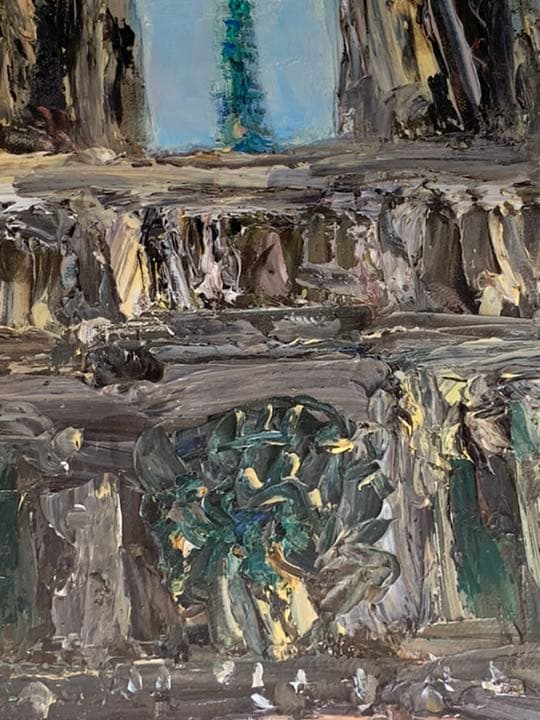 大幅値下げしました！中川力　絵画　「ノートルダム」4号　額縁付