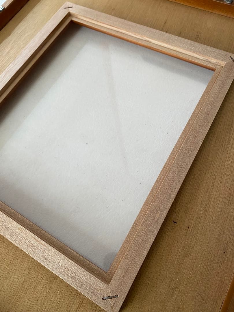 木製　額縁　5枚　隅丸　色紙額縁　未使用　書道　①