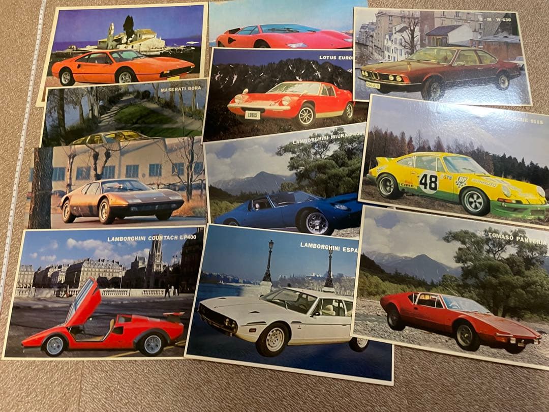 スーパーカー　カード　大判　昭和　11枚セット　ランボルギーニ　ポルシェ