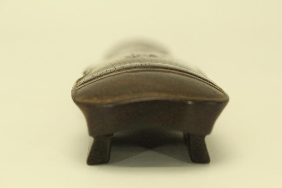 唐木 紫檀 琴形 置物 文房四宝(HA531)