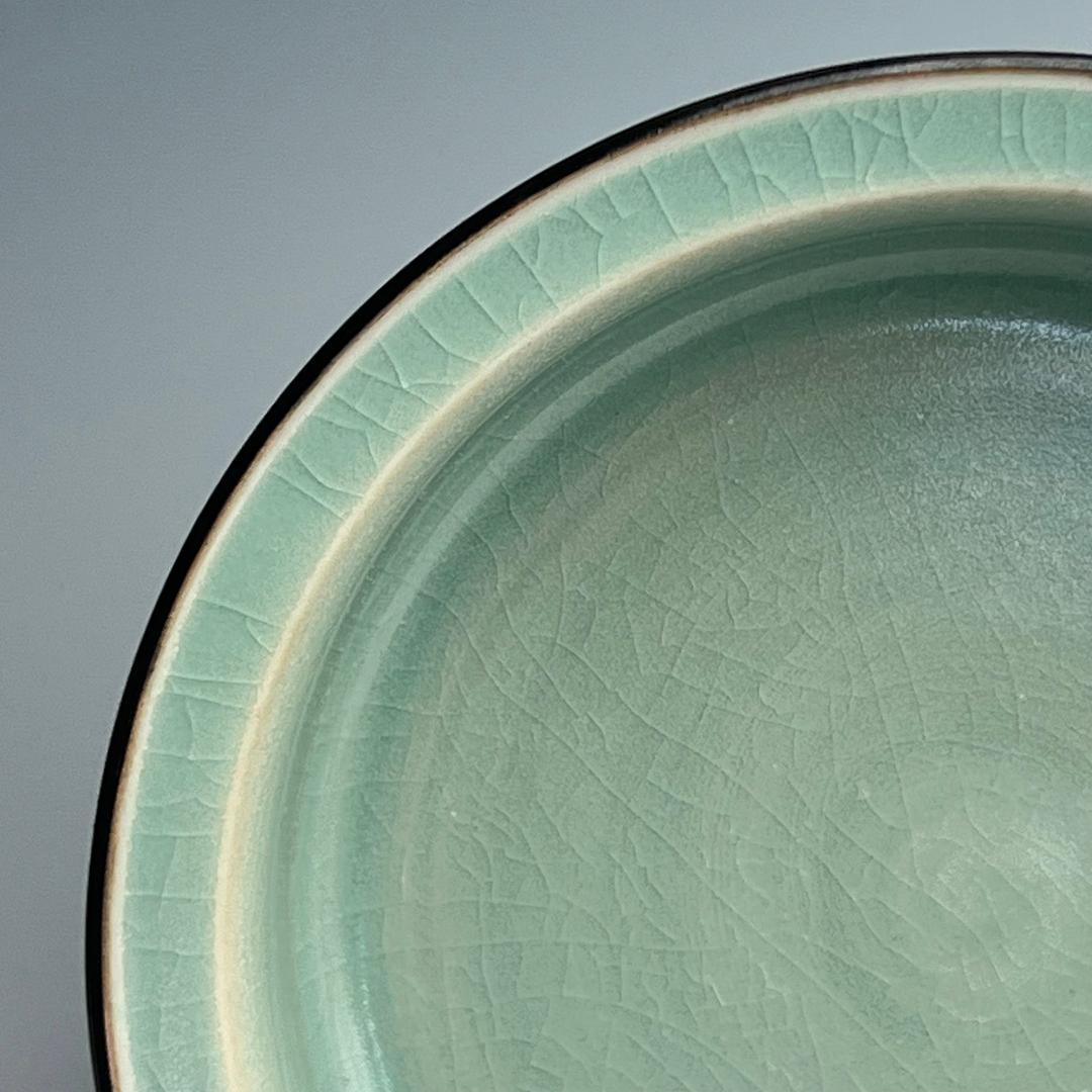 龍泉窯 青磁折沿洗 唐物 中国古玩 中国美術 A953