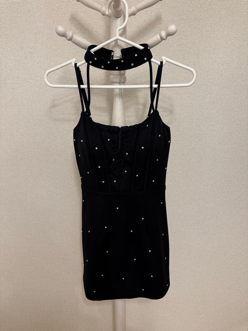 ROBE de FLEURS Glossy Mサイズドレス　ブラック