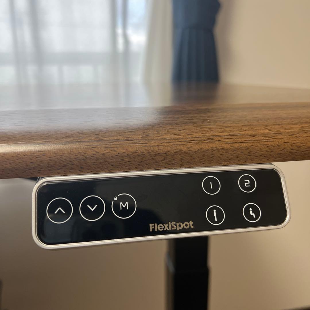 ナルFlexiSpot E7 脚フレームブラック　天板付き 140x70