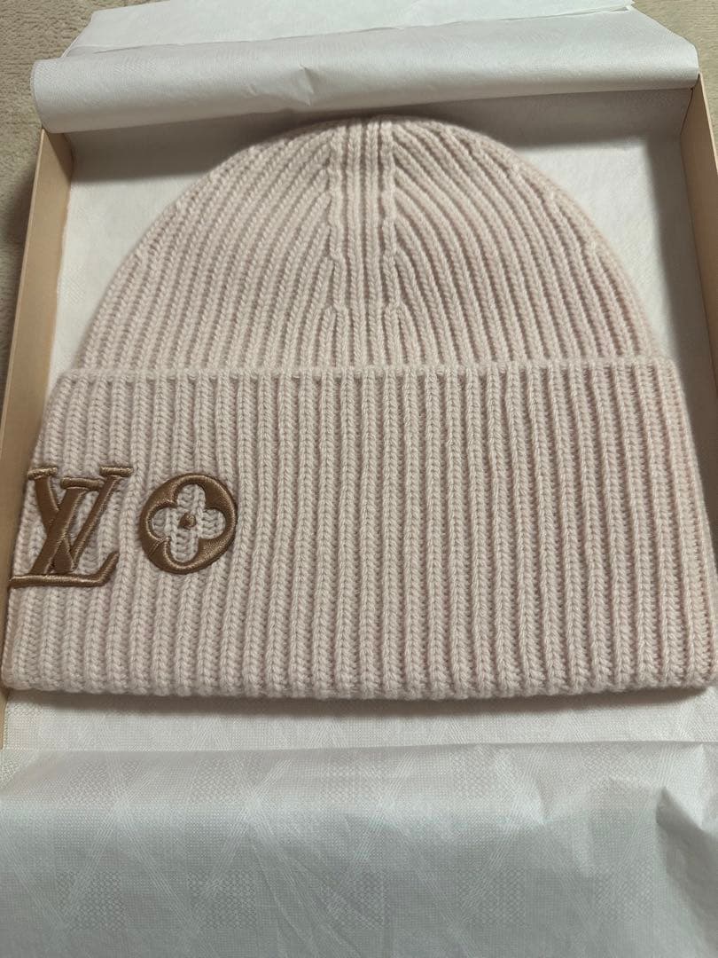 Louis Vuitton ビーニー・LV ヘッドライン ベージュローズ