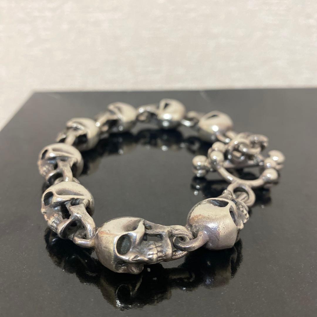 PAD商品　シルバー　スカル　ブレスレット