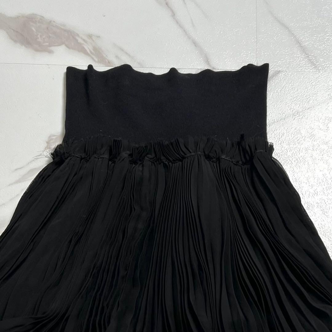 入手困難✨ サカイ sacai スカート シルク×カシミヤ カジュアル ブラック