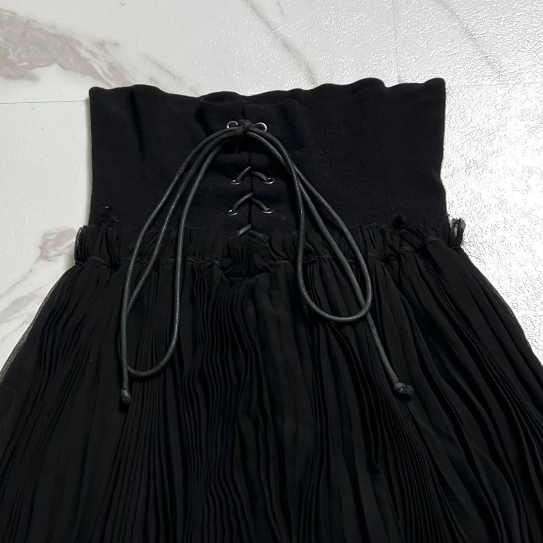 入手困難✨ サカイ sacai スカート シルク×カシミヤ カジュアル ブラック