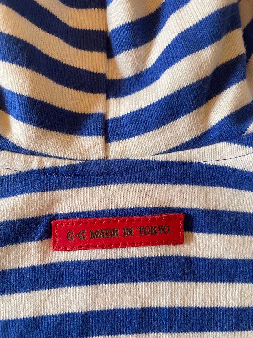 アトリエgg フード付きストライプワンピース