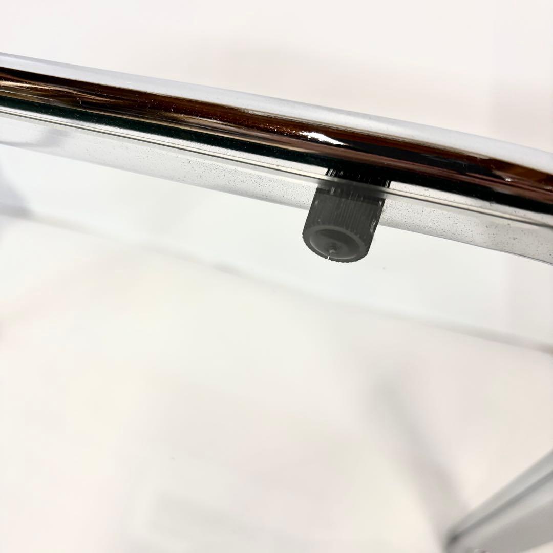 ガラステーブル サイドテーブル クローム スペースエイジ ミッドセンチュリー