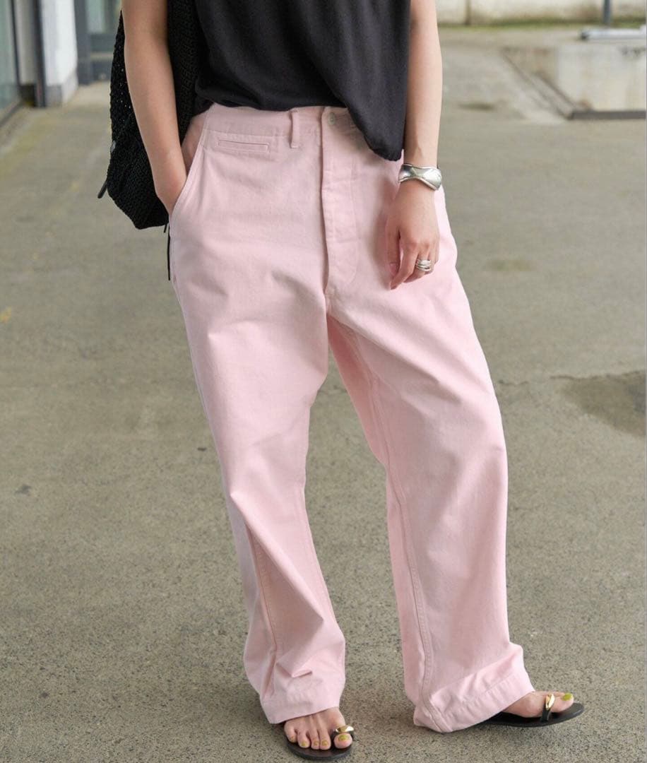 Spick&SpanスピックアンドスパンHiguchi×Sチノワイドパンツピンク