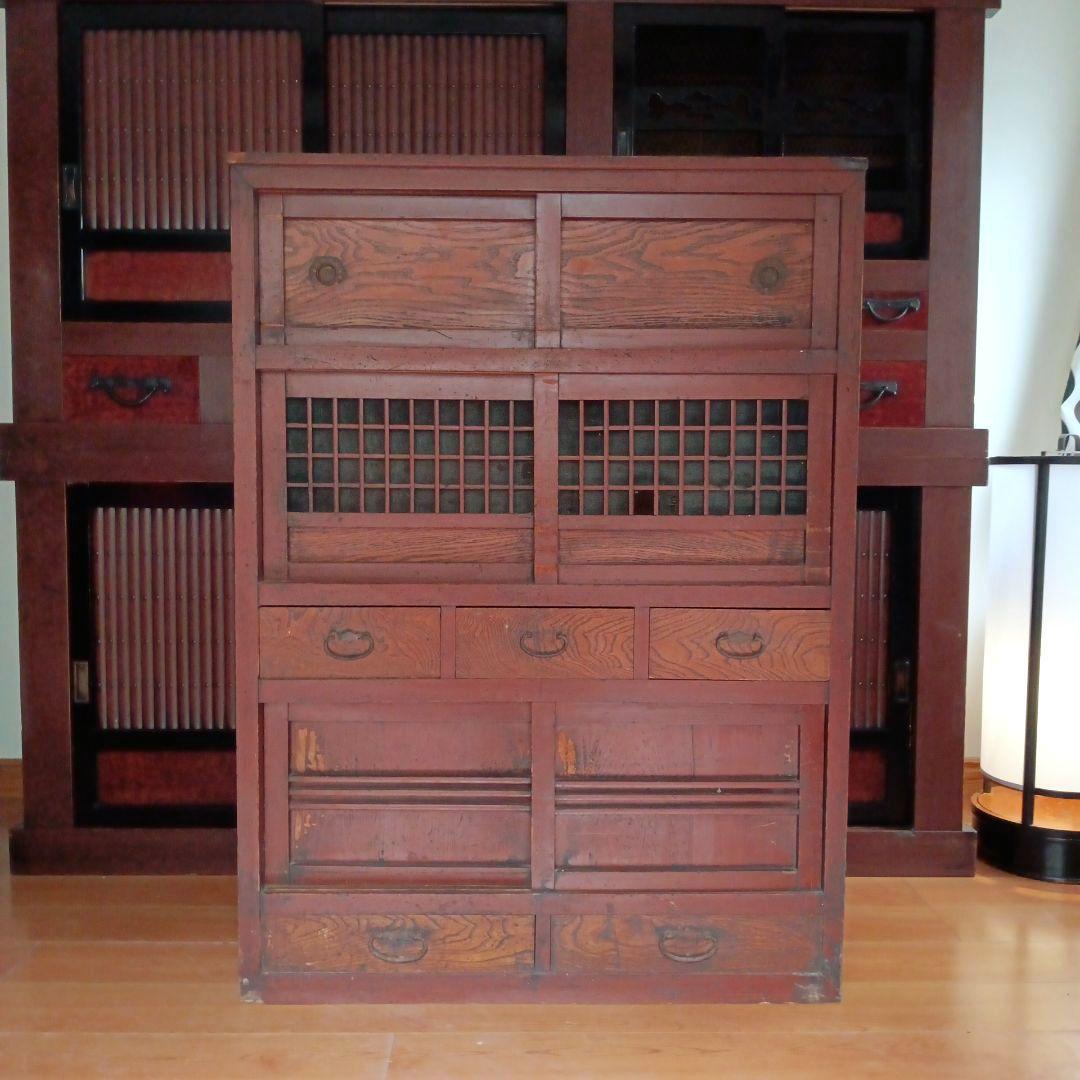 3尺水屋　和箪笥　アンティーク　キャビネット