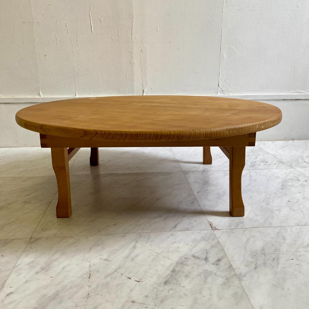 レトロ 折りたたみちゃぶ台 円形 木製座卓 山田建具製作所