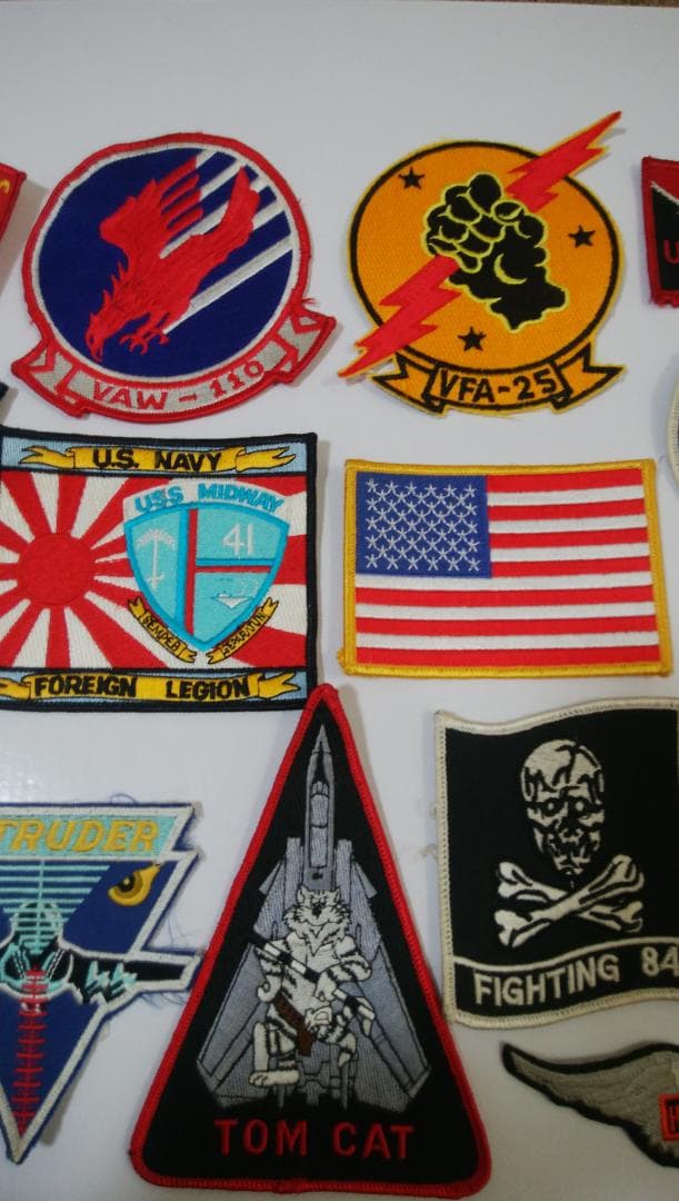 ミリタリー　ワッペン　15枚　トップガン　F14　トムキャット