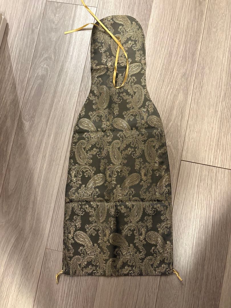 ヴァイオリン インナーバッグ（保護袋）／ガンメタリック ゴールド・ペイズリー柄