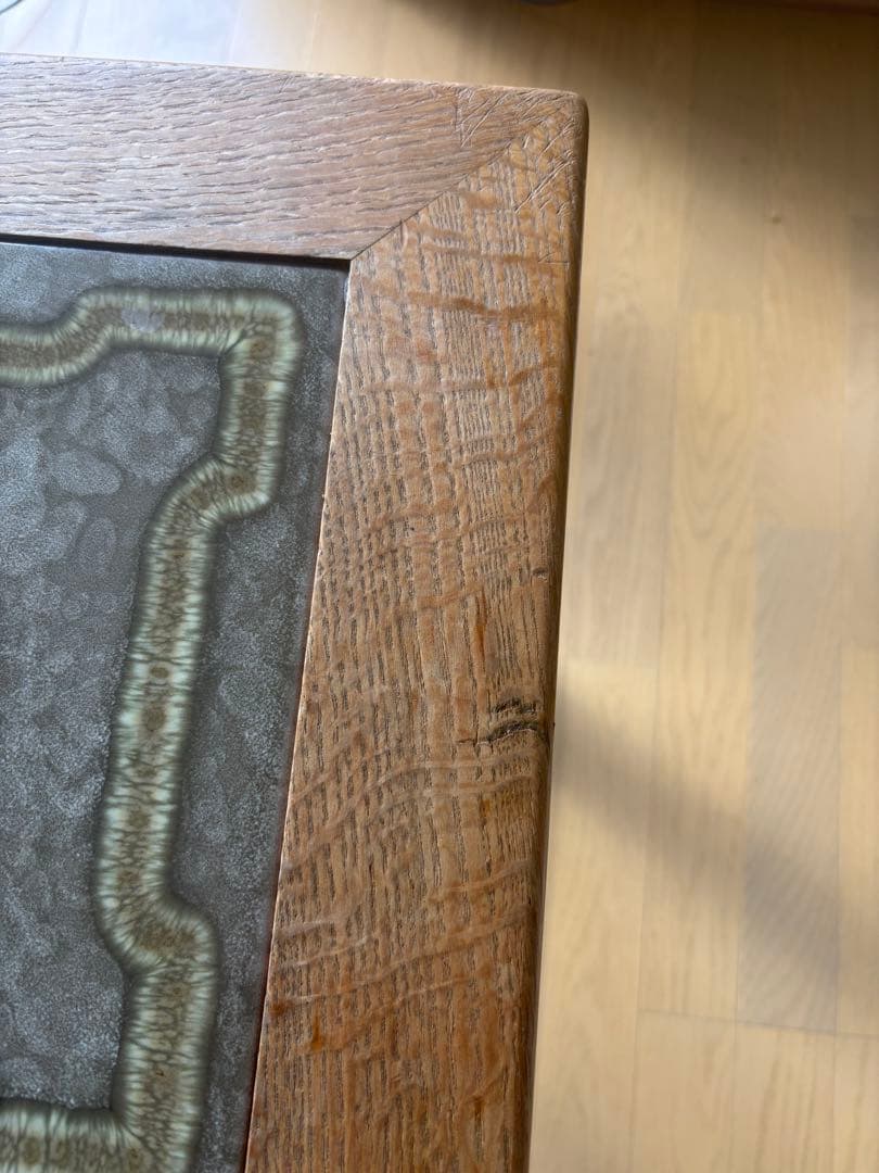 【シャークアタック購入】タイル天板 アンティーク ローテーブル/ヴィンテージ