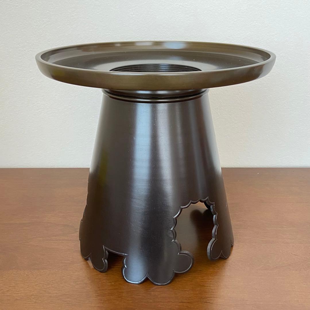 御玄猪 唐銅 池坊　ボール箱入　華道具　花器　花瓶　生け花