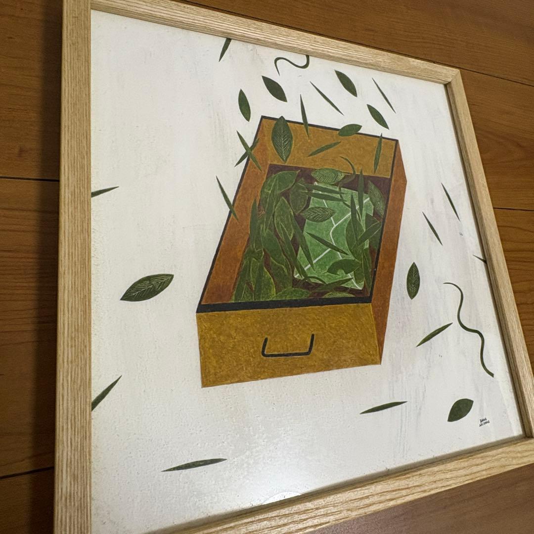 idee ポスター アート 秋山花 「A green letter」