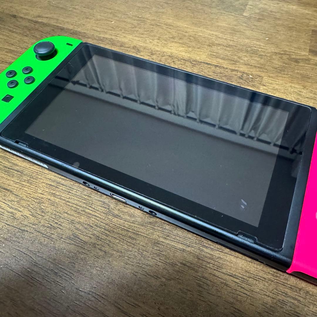 Nintendo Switch本体 +ジョイコン グリーン/ピンク SDカード付