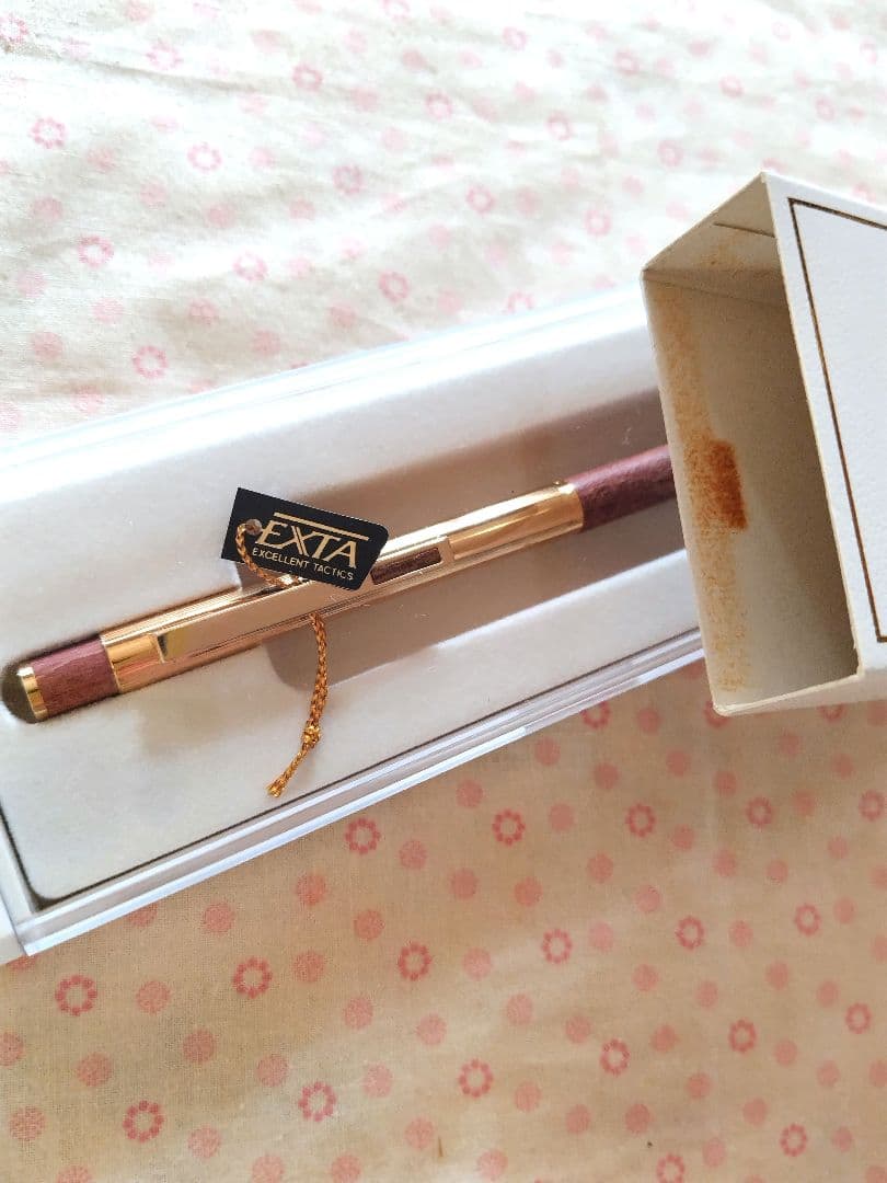 トンボシャーペン エクスタ 未使用 タグ付 木軸 ゴールド軸「希少・絶版品」