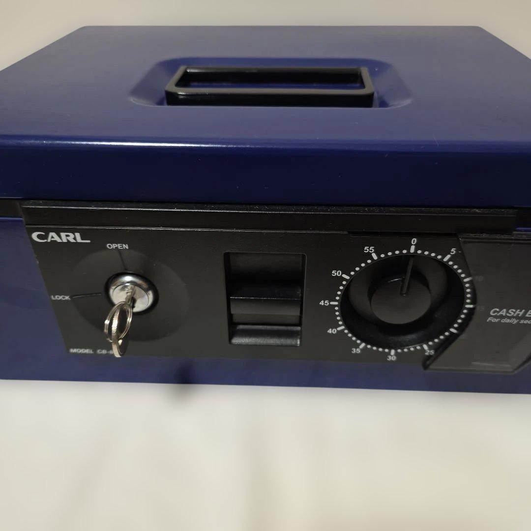 カール事務器 手提げ金庫 ブルー CB-8660
