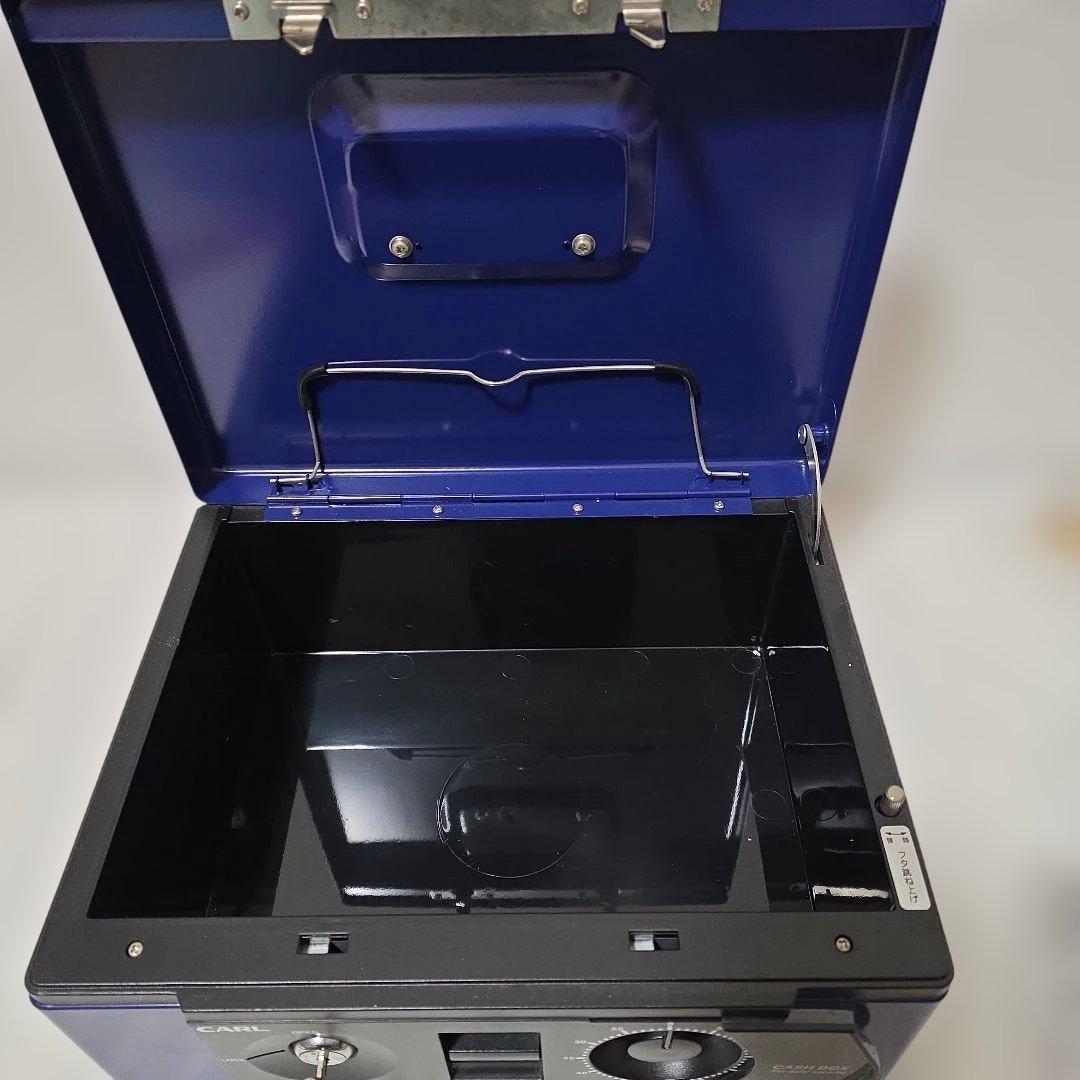 カール事務器 手提げ金庫 ブルー CB-8660