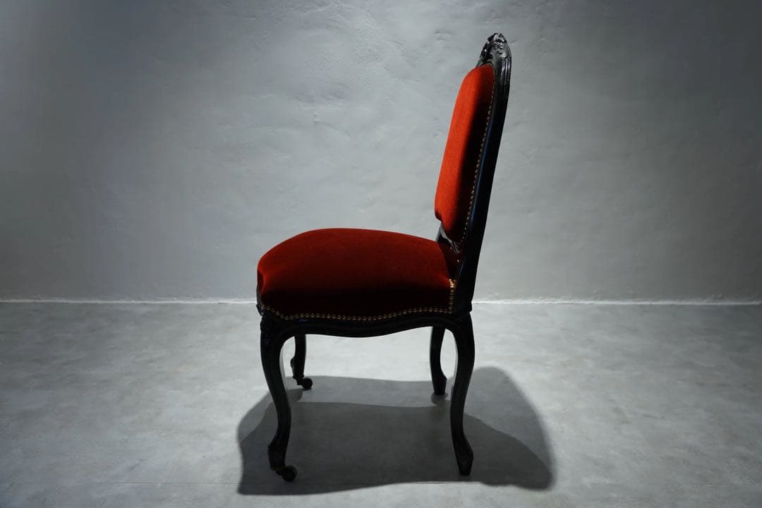 ①フランスアンティーク　ナポレオンチェア　張替済　1800年代　椅子