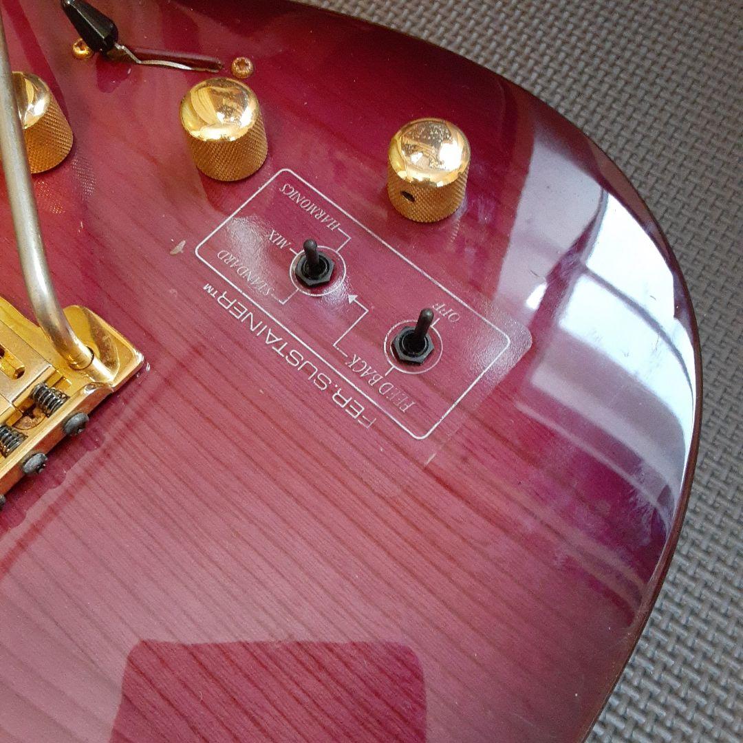 FERNANDES エレキ　サスティナー 付きギターパープル　ゴトーペグ