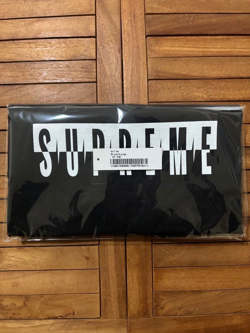 SUPREME Split Tee ブラック Tシャツ