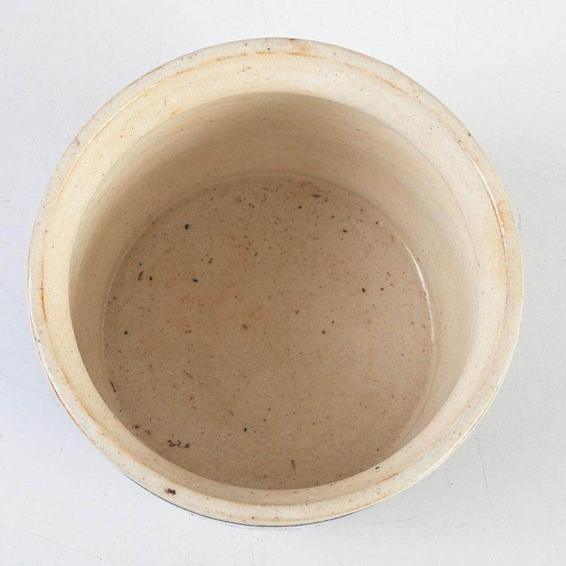 茶道具　膳所焼　陽炎園造　淡海ぜぜ　和蘭陀蔦文　火入　共箱　V　9416