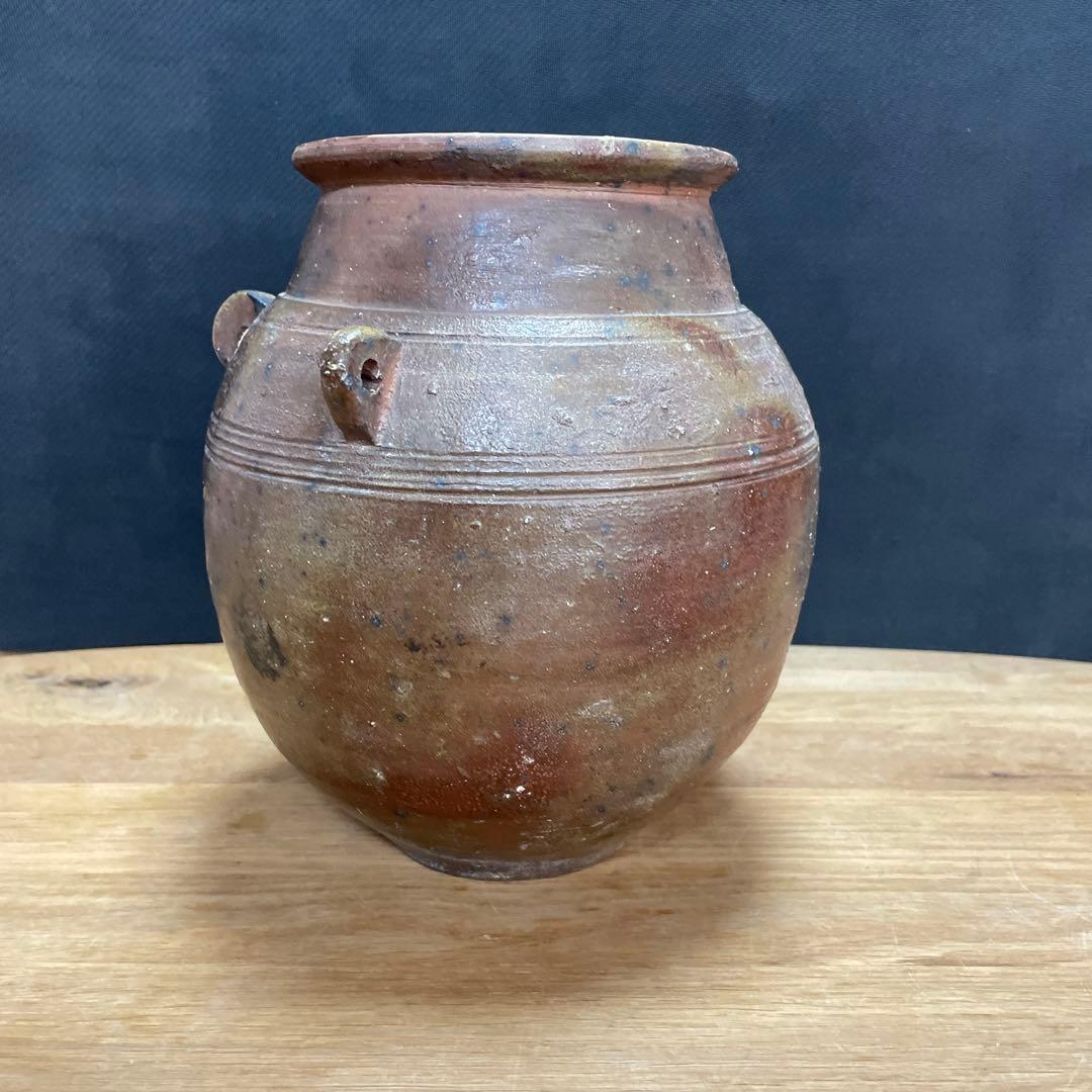 中川伊作　知花南蛮焼き　魚文　花いけ　花生