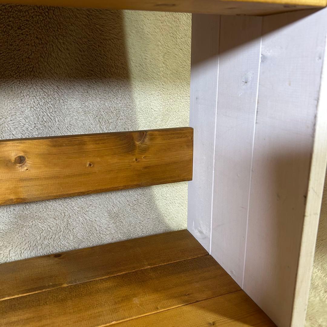 絵本棚　ナチュラル　天然木　ホワイト