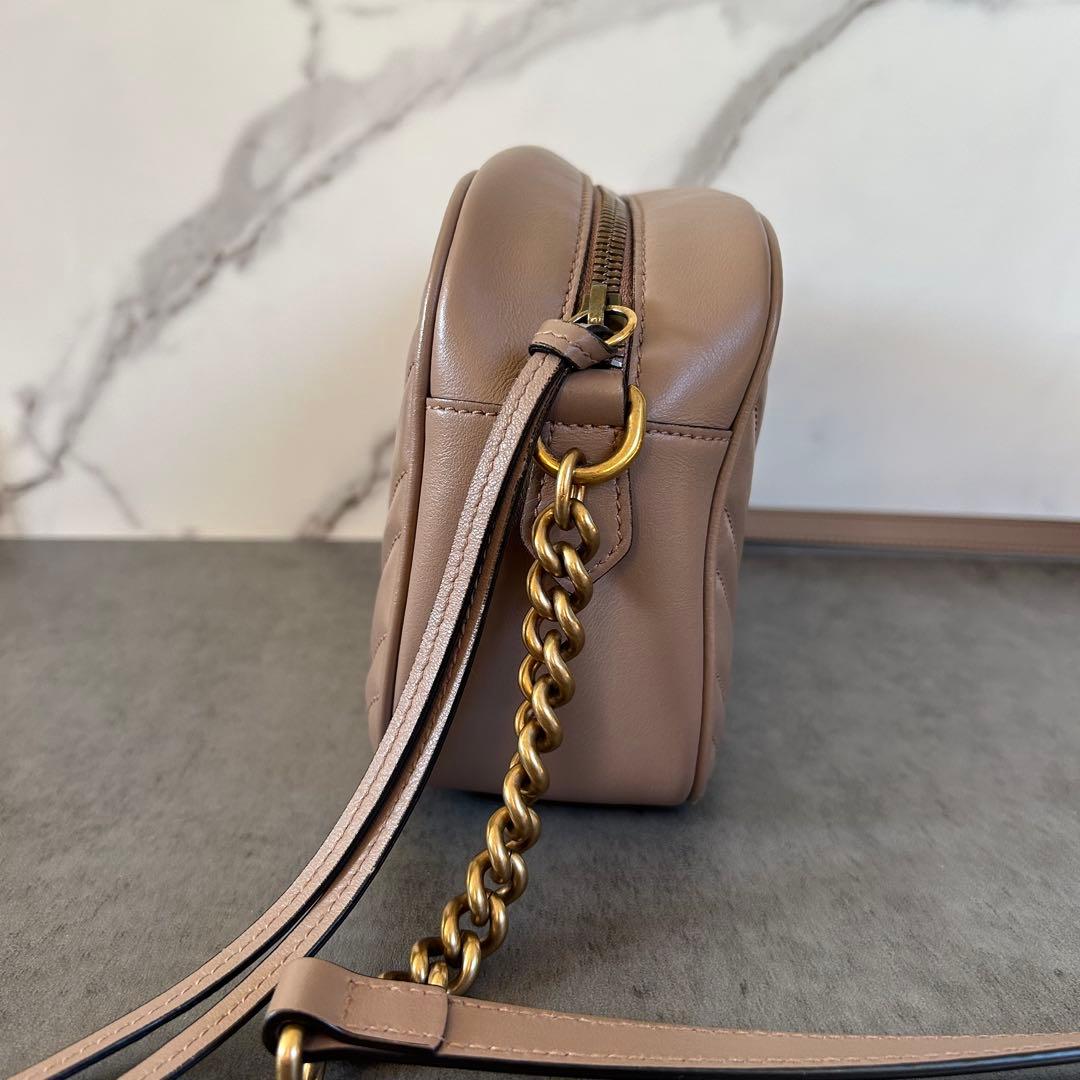 匿名配送 美品 GUCCI ショルダーバッグ GGマーモント キルティング